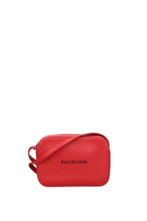 Balenciaga Crossbody Bag Women Leather Red