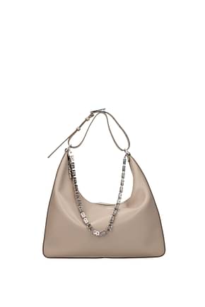 Givenchy Shoulder bags moon cut out Women Leather Beige Dune