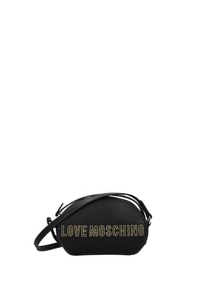 Love Moschino कंधे पर आड़ा पहने जाने वाला बस्ता studs महिलाओं पोलीयूरीथेन काली