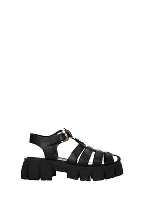 Love Moschino Sandals Women Leather Black