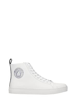 Versace Sneakers Men Leather White Blue