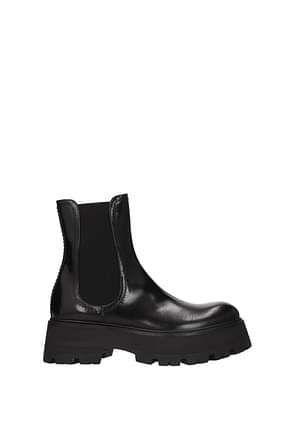 Alexander McQueen Ankle boots Women Leather Black Black