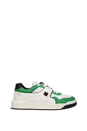 Valentino Garavani Sneakers Men Leather White Green