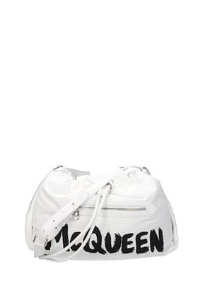 Alexander McQueen कंधे पर आड़ा पहने जाने वाला बस्ता the ball bundle महिलाओं कपड़ा सफेद काली