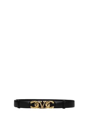 Valentino Garavani Thin belts Women Leather Black