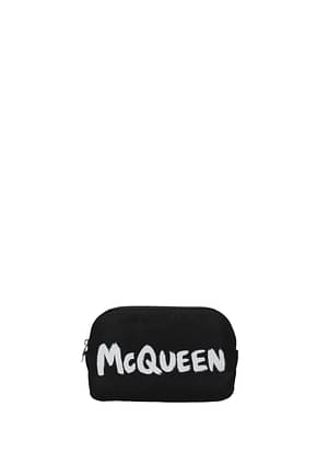 Alexander McQueen Clutches Women Nylon Black White