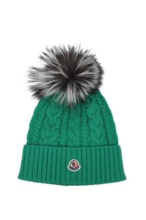 Moncler Hats Women Wool Green Emerald
