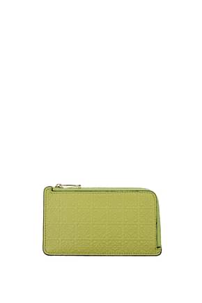 Loewe Coin Purses Women Leather Green Lime