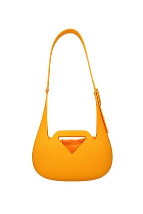 Bottega Veneta Shoulder bags Women Rubber Orange Mandarin