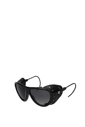 Moncler धूप का चश्मा noir पुरुषों प्लास्टिक काली