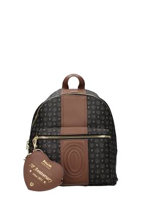 Pollini Backpacks and bumbags 70th anniversary Women PVC Black Brown