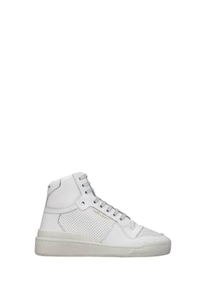 Saint Laurent أحذية رياضية sl24 نساء جلد أبيض Optic White