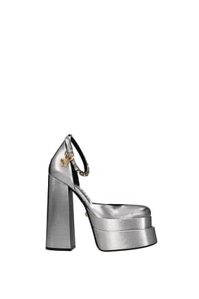 Versace Sandals Women Fabric  Silver