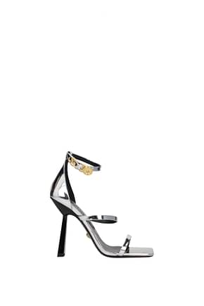 Versace Sandals Women Leather Silver