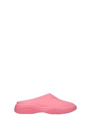 Prada चप्पल और मोज़री महिलाओं रबर गुलाबी बेगोनिआ