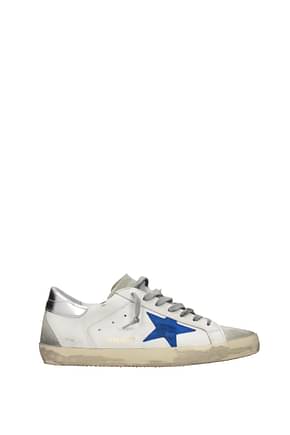 Golden Goose Sneakers super star Men Leather White Electric Blue
