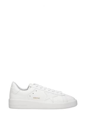 Golden Goose Sneakers pure star Homme Cuir Blanc Blanc