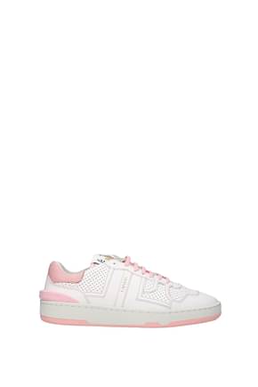 Lanvin Sneakers clay Donna Pelle Bianco Rosa