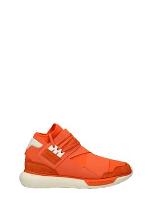 Y3 Yamamoto Sneakers adidas Herren Stoff Orange Weiß