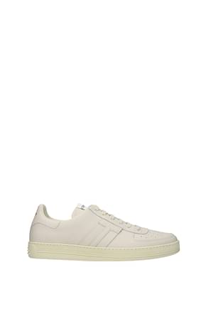 Tom Ford Sneakers Men Leather Beige Marble