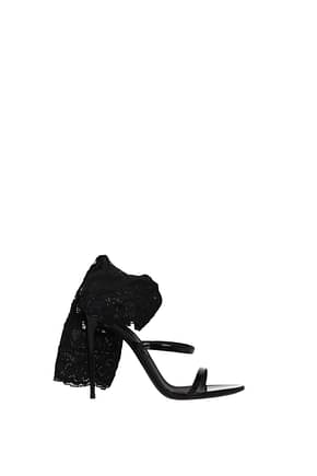 Dolce&Gabbana صنادل نساء جلد أسود