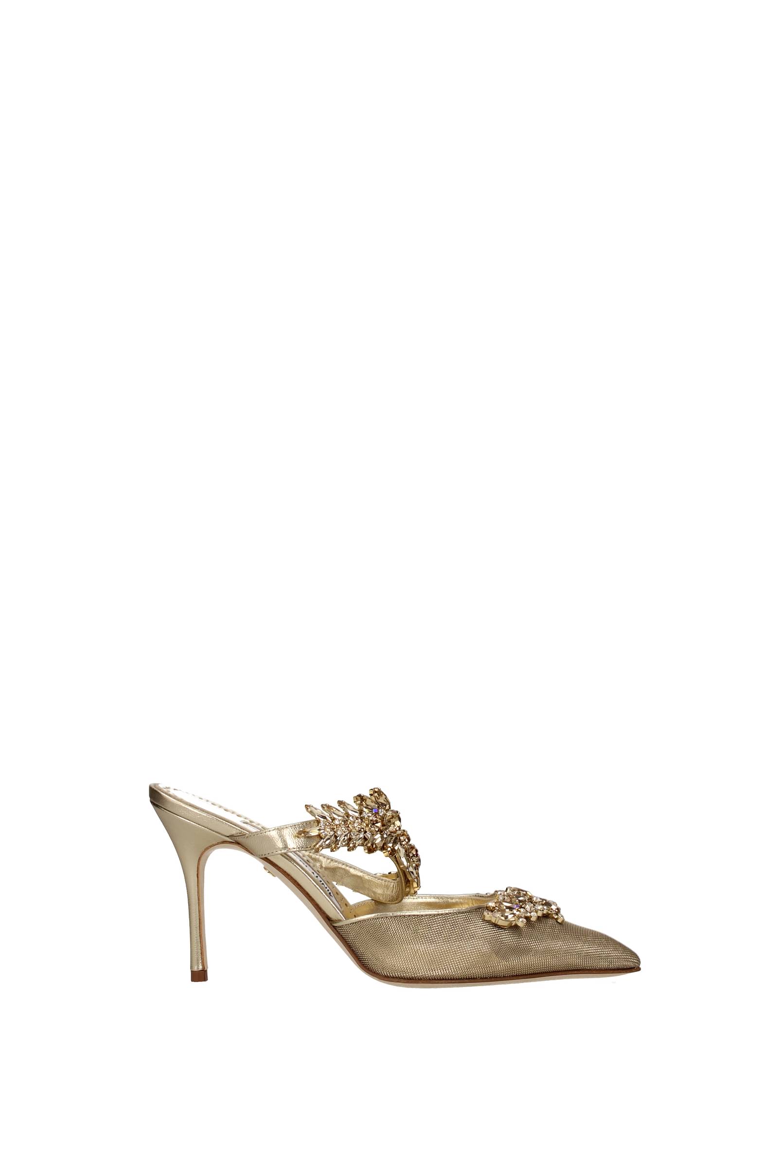 Manolo Blahnik Sandals lurum Women 4211120GOLD Net Gold 732,38€