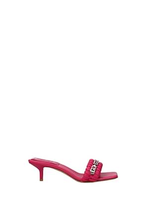 Givenchy Sandals kitten Women Leather Pink Neon Pink