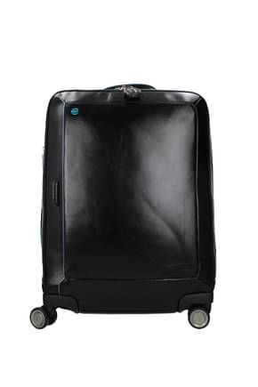 Piquadro Wheeled Luggages cabina 45l Men Leather Black
