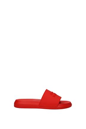 Alexander McQueen Flip-Flops und Holzschuhe Damen Gummi Rot Hell Rot