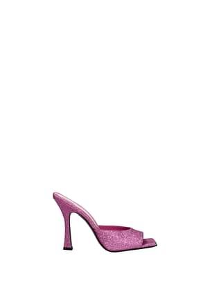 The Attico Sandals anais Women Glitter Pink Hydrangea