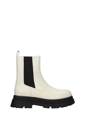 Ash Ankle boots Women Leather White Ivory