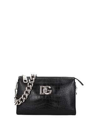 Dolce&Gabbana कंधे पर डालने वाले बैग महिलाओं चमड़ा काली