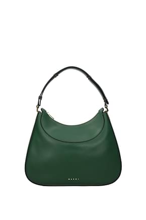 Marni Shoulder bags milano Women Leather Green True Green