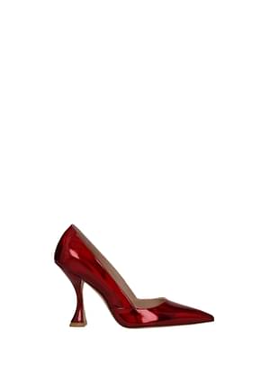 Stuart Weitzman Pumps xcurve Women Patent Leather Red Red Stone