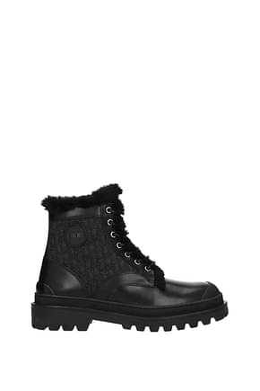 Christian Dior Ankle Boot explorer Men Leather Black Black