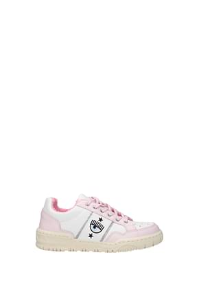Chiara Ferragni Sneakers Women Leather White Pink