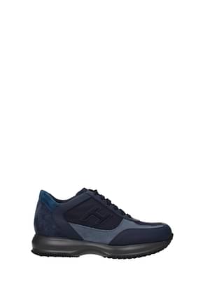 Hogan Sneakers interactive Men Leather Blue Blue Navy