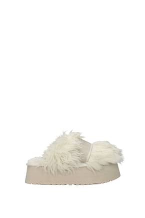 UGG Slippers and clogs Women Eco Fur White Cream