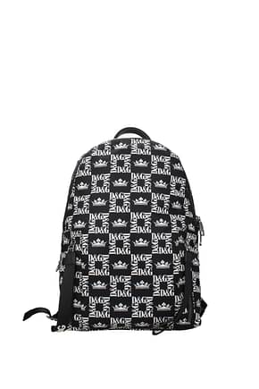 Dolce&Gabbana Backpack and bumbags Men Fabric  Black White