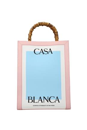 Casablanca Handtaschen Damen Stoff Rosa Weiß