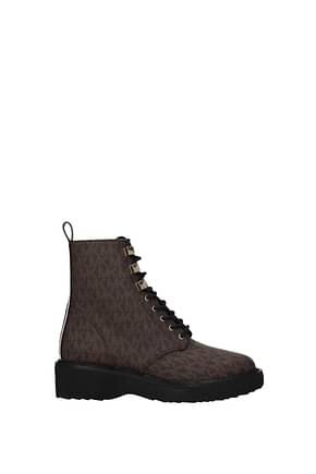 Michael Kors Ankle boots haskell Women Fabric  Brown Malt Brown