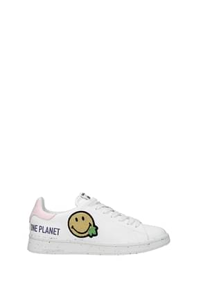 Dsquared2 Sneakers smiley Damen Leder Weiß Weiches Rosa
