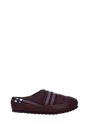 Burberry Slippers and clogs Men Fabric  Violet Sangria