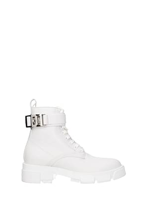Givenchy टखने तक ढके जूते combat महिलाओं चमड़ा सफेद धूमिल सफ़ेद