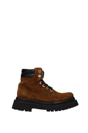 Ami Ankle Boot Men Suede Brown