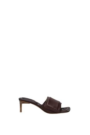 Jacquemus Sandals Women Leather Brown Dark Brown