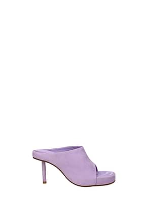 Jacquemus Sandals Women Suede Violet Lilac