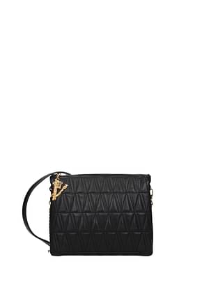 Versace Crossbody Bag Women Leather Black