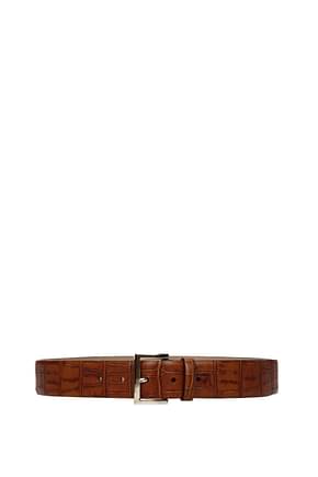 Max Mara Regular belts fiore Women Leather Brown Leather