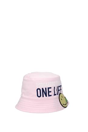Dsquared2 Hats smiley Women Organic Cotton Pink Patchouli